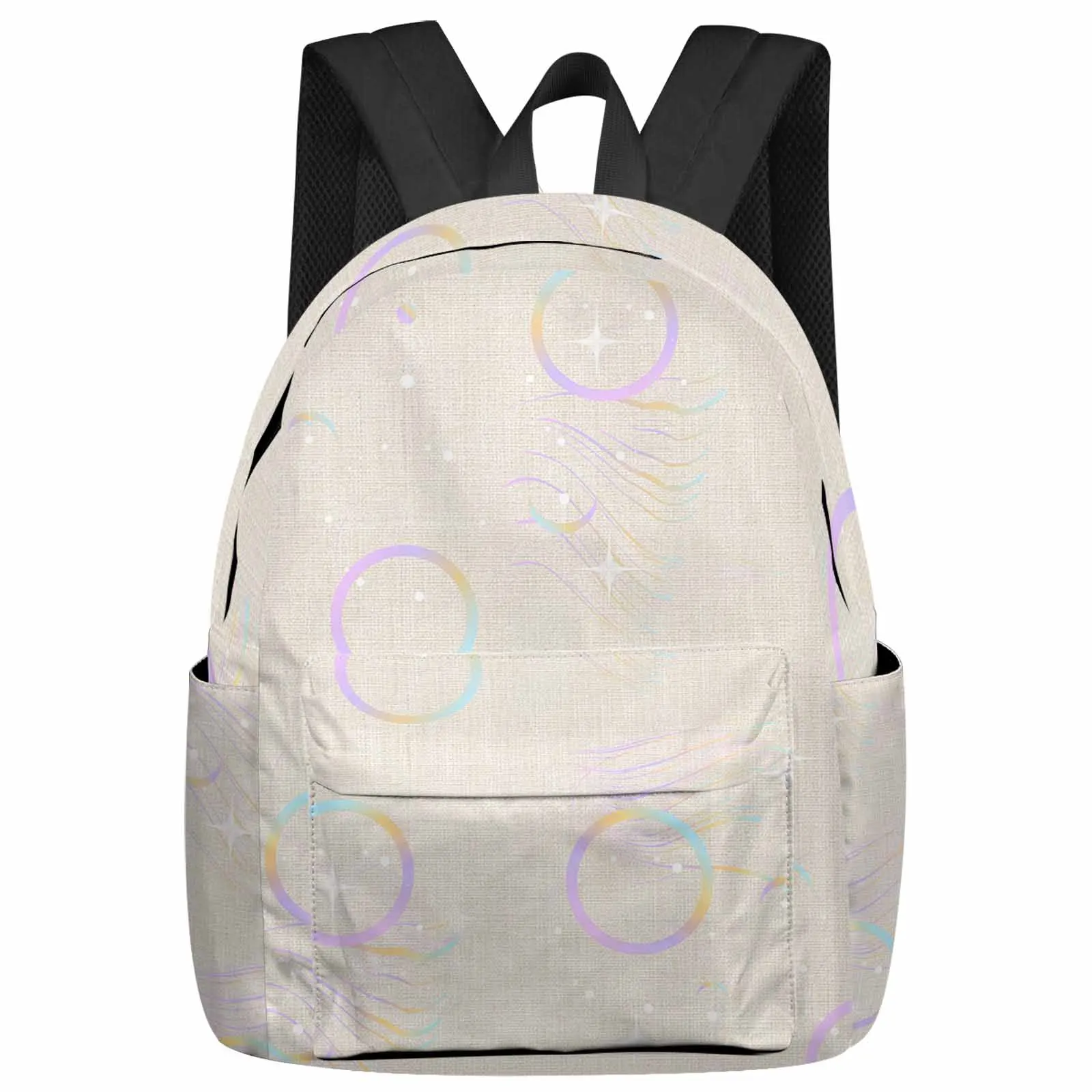 Abstract Star Ring Backpack Teenagers Student School Bags Laptop Custom Backpack for Men Women Travel Bag