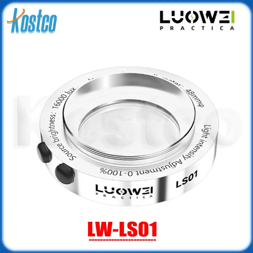 LUOWEI LW-LS01 Microscope Polarized LED Ring Light Anti Glare Microscope Lamp Illuminator For Soldering Repair Industrial Camera