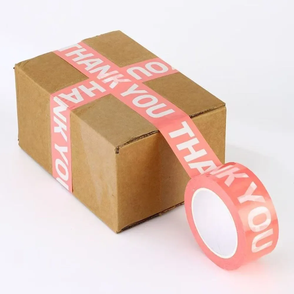 เทปบรรจุภัณฑ์สีสันสดใสน่ารัก เทปตกแต่งความแข็งแรงสูงความหนืดสูง วัสดุ OPP เทปขอบคุณการตกแต่งกล่อง