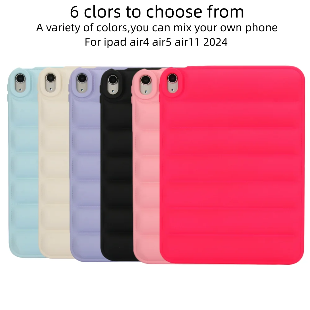 Soft Silicone Down Jacket Matte Tablet Case For iPad 2025 5 6 10th 11th Generation Air 3 4 5 Pro 11 inch Mini 4 5 6 7Cover Cases