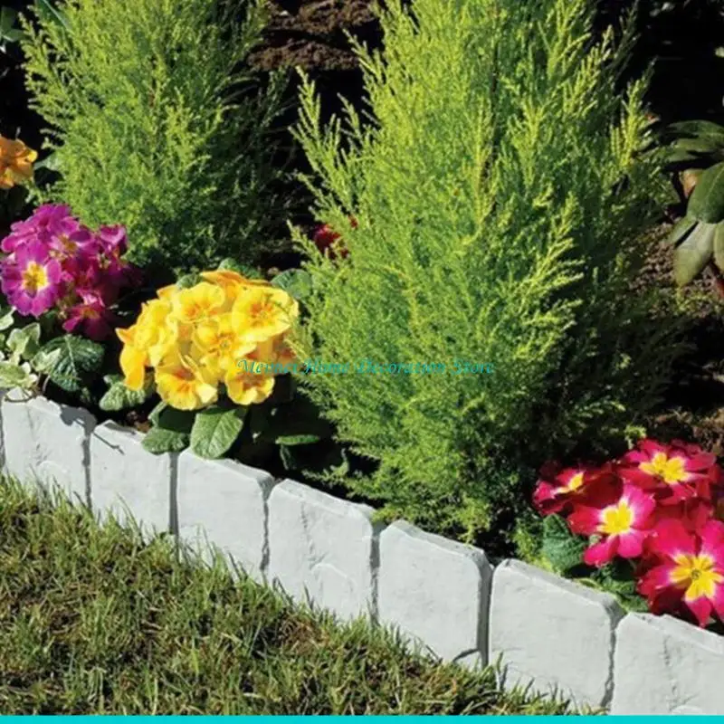 

H7BF 5/10/20Pcs Home Garden Border Edging Plastic Fence Stone Landscape Plant Fence