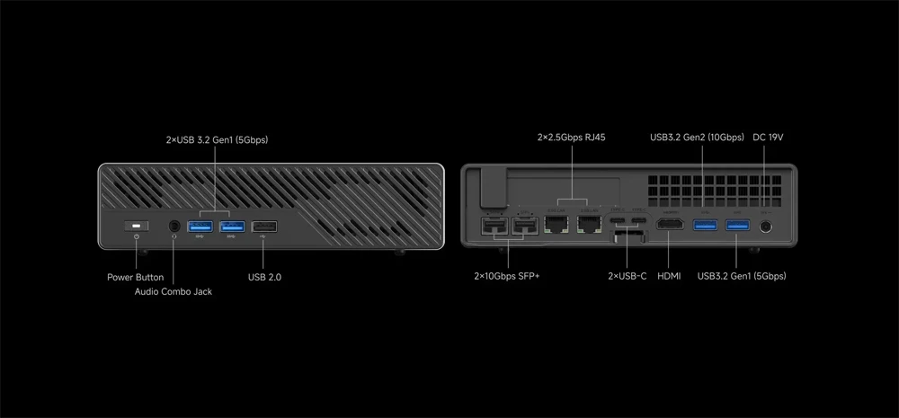 MINISFORUM MS-A2 Gamer Mini PC AMD Ryzen 9 9955HX/7945HX 64 ГБ DDR5 4 ТБ 2*10G SFP+ Windows11 Рабочая станция Офисный/домашний компьютер