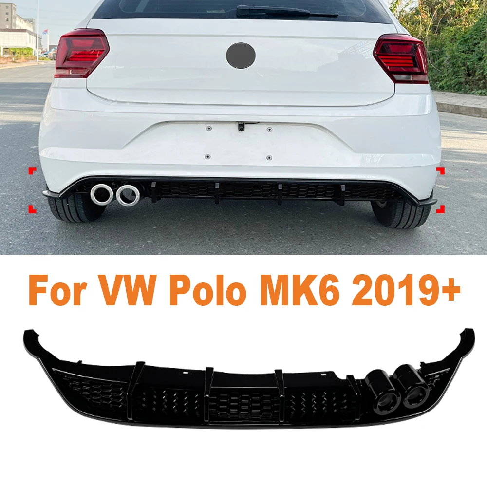 

Rear Lip Rear Bumper Lip Diffuser Spoiler For VW Polo MK6 2019+ Modification Car Styling Accessories