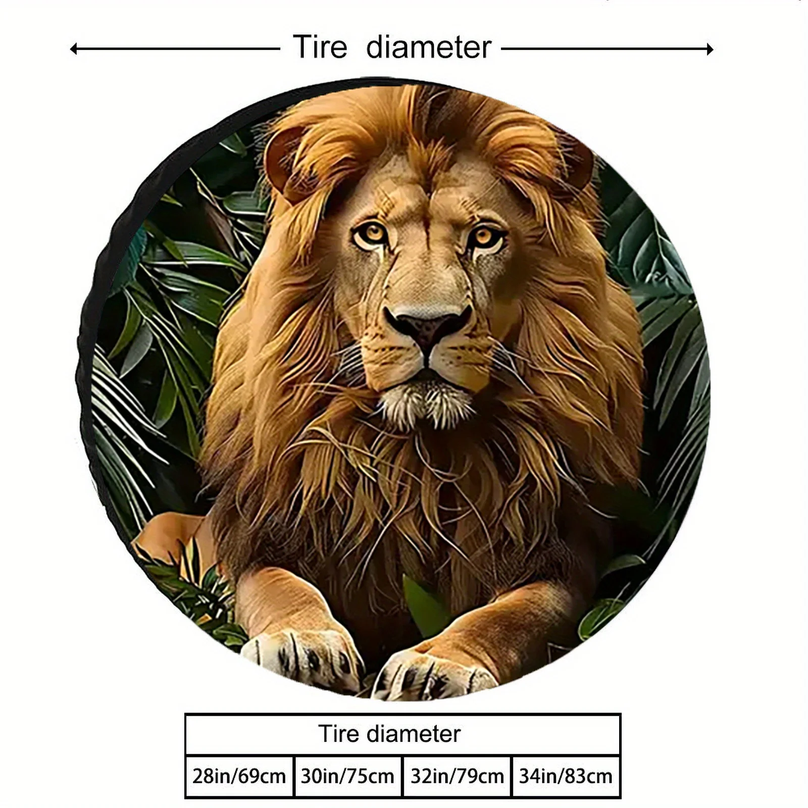 

Чехол для шин Majestic Lion King Прочная полиэстеровая защита для запасного колеса