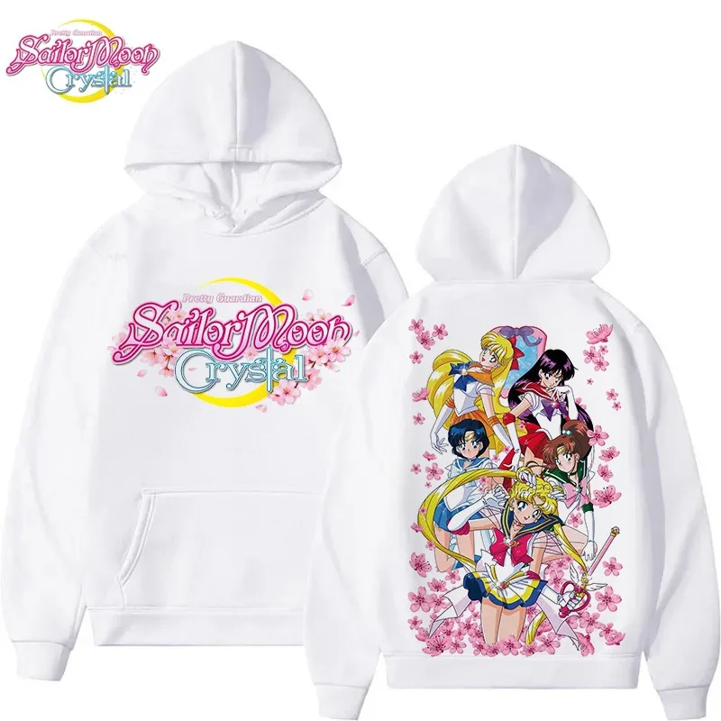 

Sailor Moon Zip Up Hoodie Women Autumn Winter Anime Printed Sweatshirt Harajuku Y2K Loose Casual Jacket for Ladies
