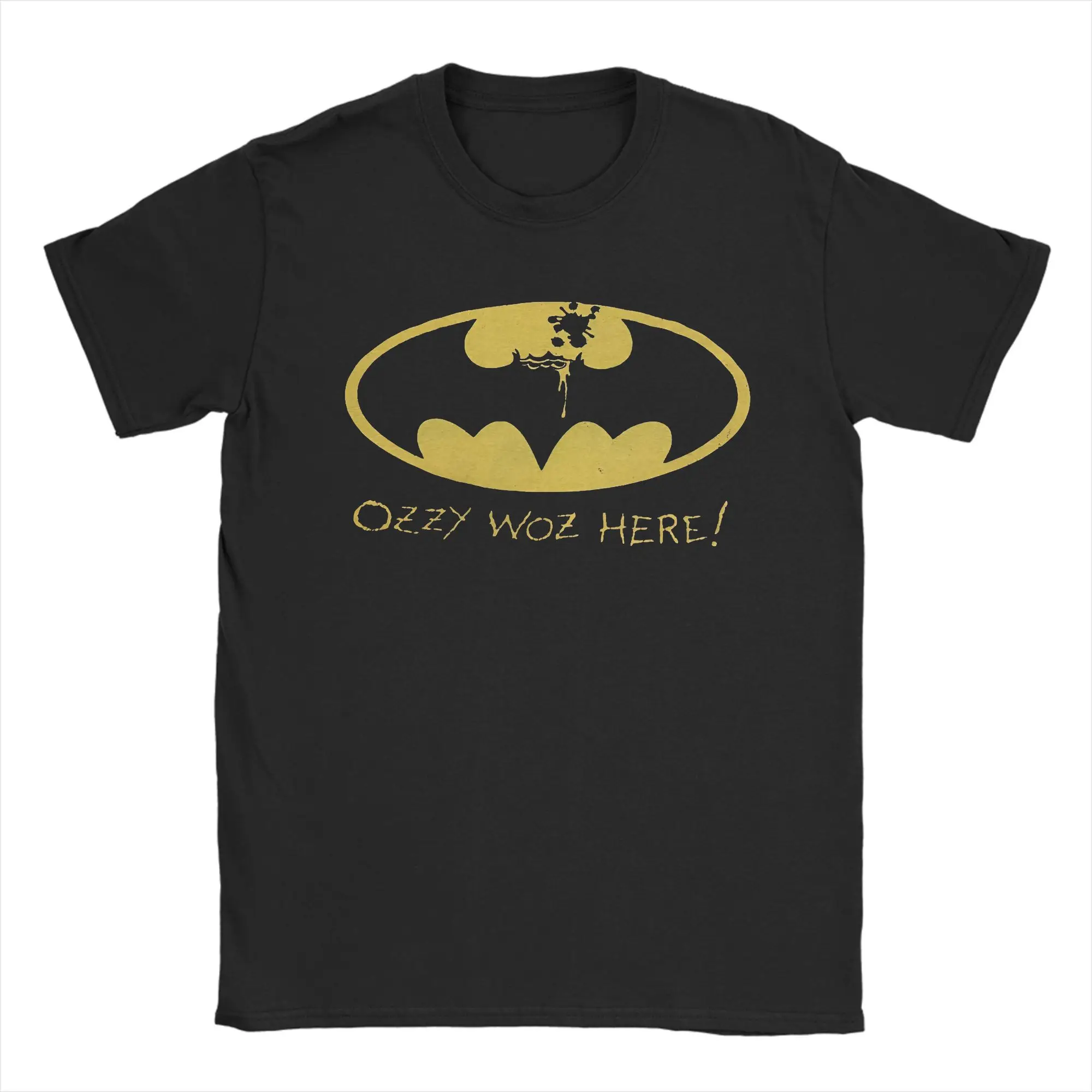 

Streetwear T Shirt Ozzy Osborne Woz Here Cotton T-Shirts Trendy Cool Tee Shirt for Adult Summer Design Short Sleeve Tees