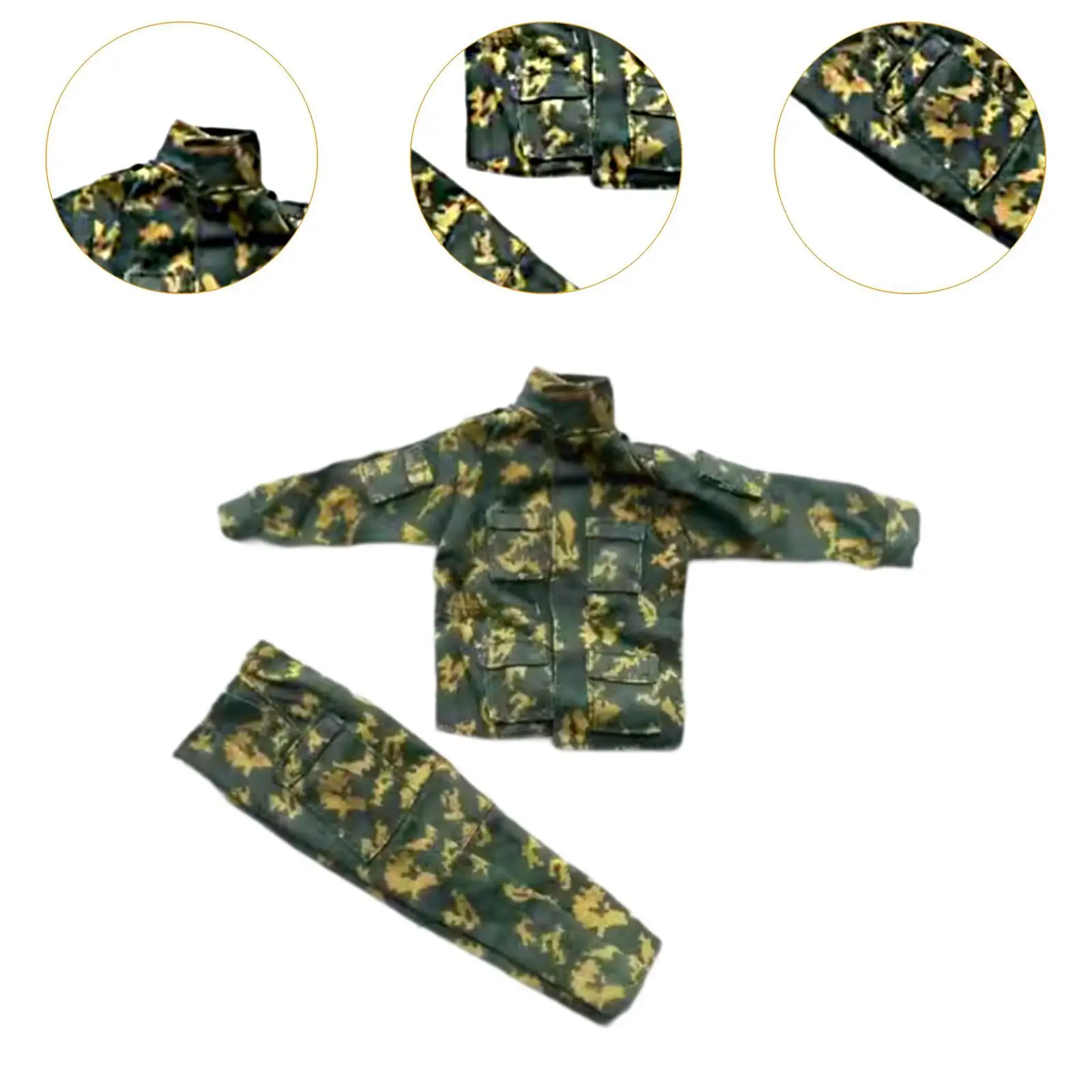 2 pezzi 1/6 uniforme maschile set completo di abbigliamento in miniatura per corpo di figure da 12 pollici