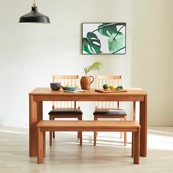 Nordic all-solid wood dining table modern simple Japanese-style household small apartment rectangular dining table