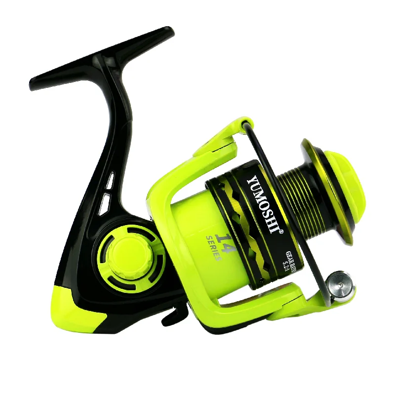 Spinning wheel metal line cup fishing reel lure fish wheel fishing reel spinning wheel rock rod casting long distance green