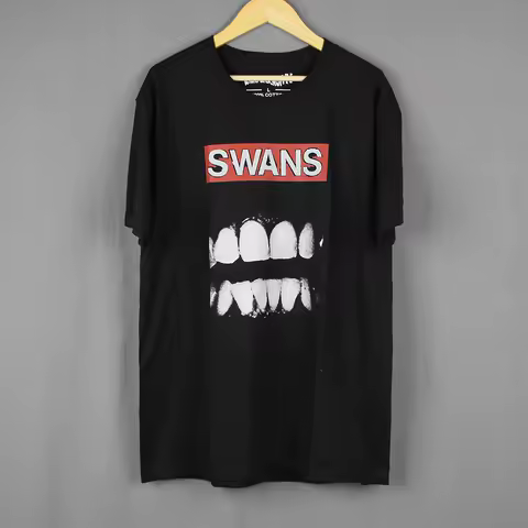 Swans T-Shirt Filth Punk Industrial Band Big Black Sonic Youth Men's Clothing Short Sleeve Summer Cotton Tee Shirt