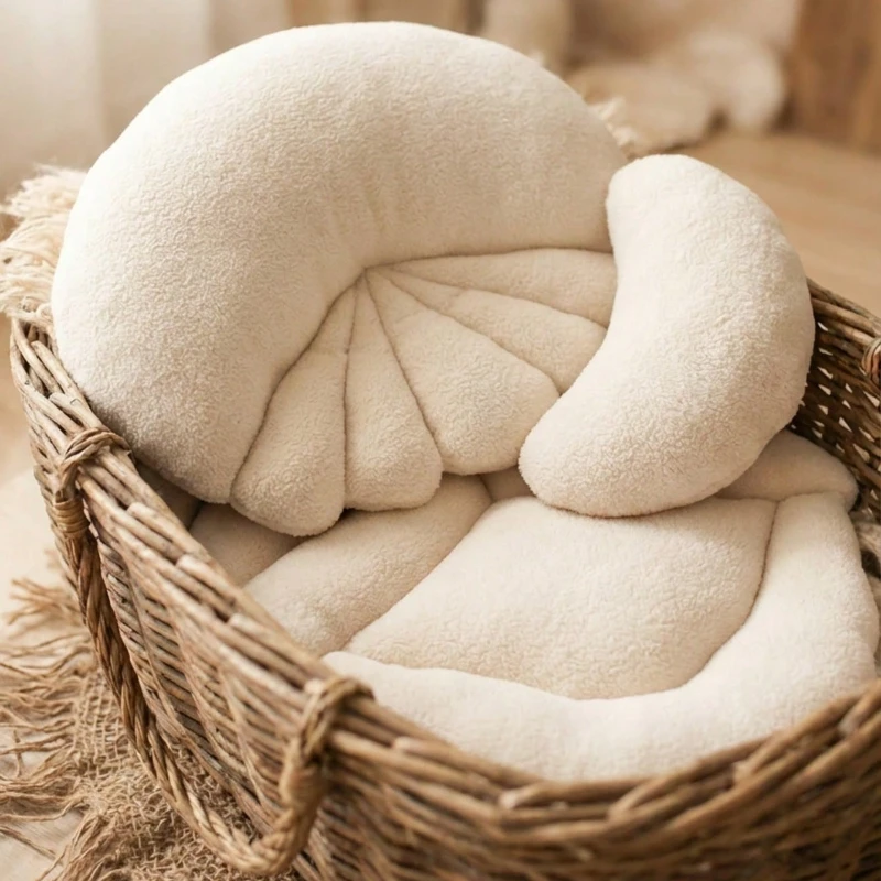 Newborn Photography Props Unisex Posing Pillow Mat Baby Boy Girl Soft Blanket Basket Filler Studio Furniture Cushion Accessory