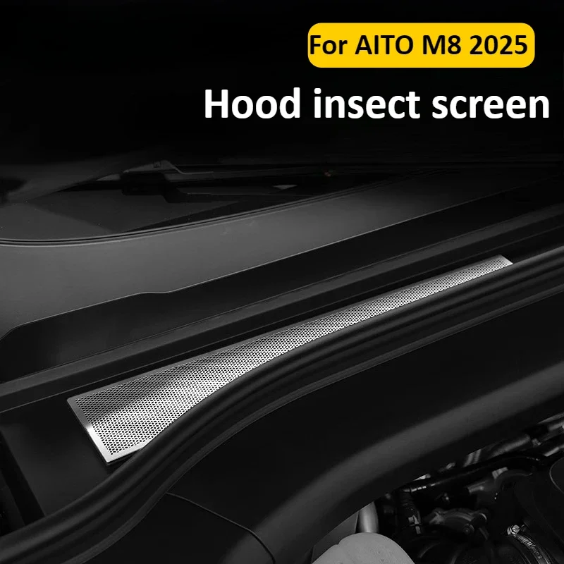 DOMEN New For AITO M8 2025 Car Front Hood Air Vent Protection Cover Dust-Proof Blockage-Proof Protective Modification Accessorie