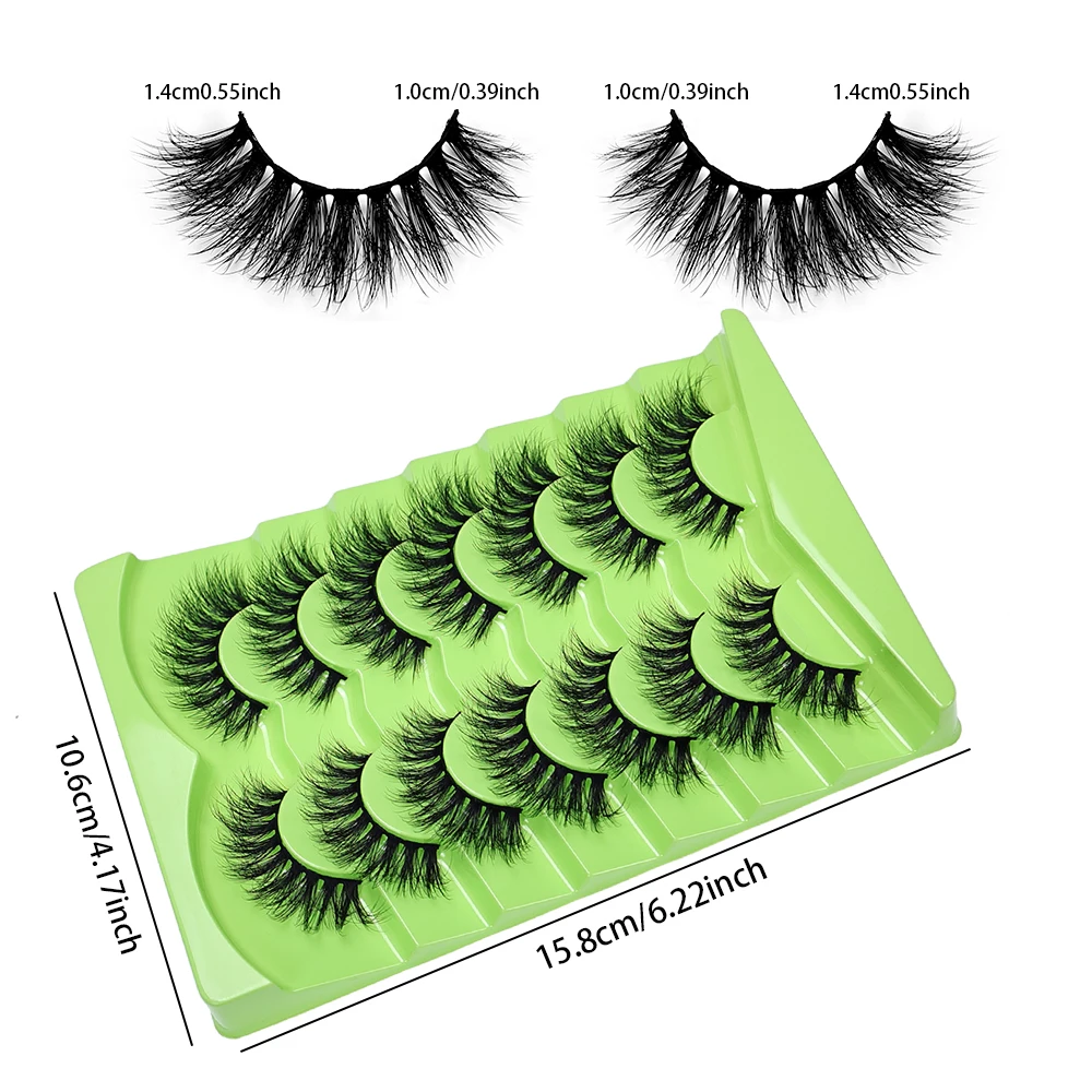 7 Paar Pluizige Wimpers Dikke Wimpers Strips Ronde Lange Dikke Nep Wimpers Russische D Curl Strips Wimpers