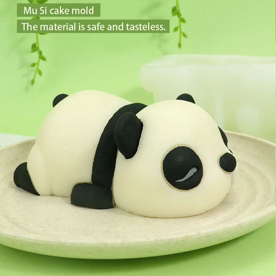 Silicone Panda Candle Mold Create Adorable Panda Shaped Candles for Home Decor and DIY Crafts High-Quality and Durable Design