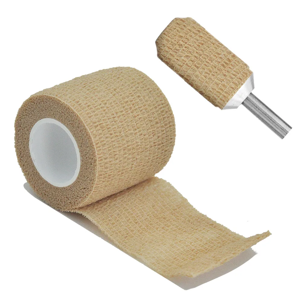 Vendaje médico de gasa Beige autoadhesivo, vendaje elástico transpirable para deportes, fijación de dedo, muñeca y pierna, 1/6/10 piezas