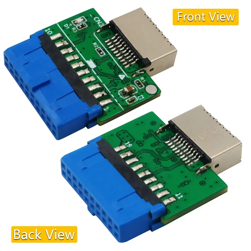 Adaptador de extensión macho para Panel frontal Vertical USB 3,1, llave de enchufe tipo A USB 3,0, 20 pines, versión mejorada