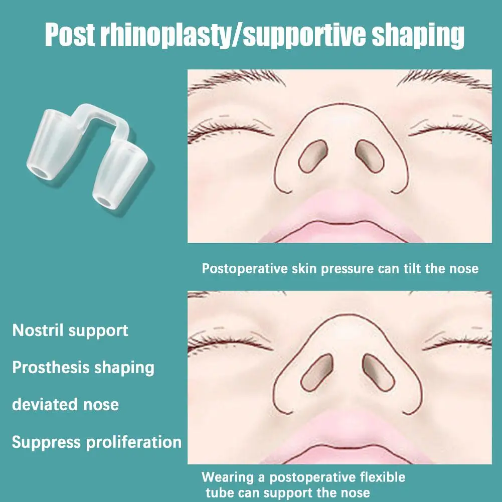 Nostril Support Device Postoperative Rhinoplasty Nostril Support Shaping Crooked Nose Correction Fixator Silica Gel Nose Clip