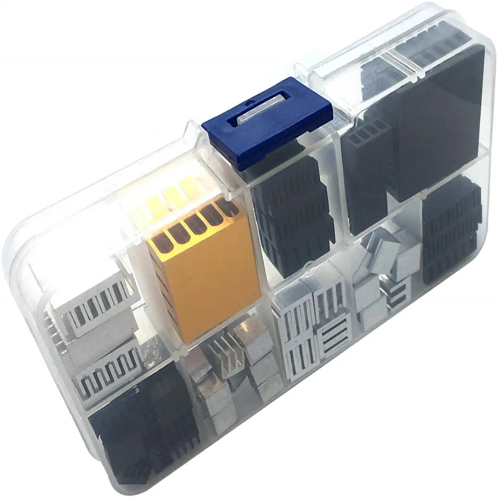 

88x Heatsink Assortment Kit Replacement Aluminum Alloy Durable Spare Parts with Storage Box Cooler Heat Sink for Computer PC