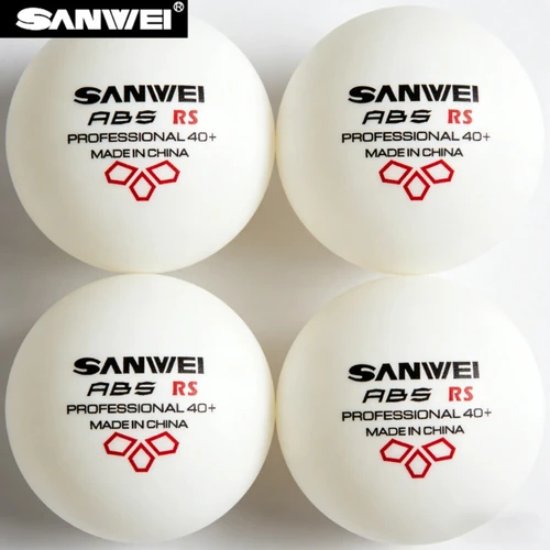 Imagen 2 del producto SANWEI 3 estrellas 40+ pelotas de tenis de mesa con costura ABS nuevo Material pelota de Ping Pong profesional para entrenamiento tenis de mesa competitivos