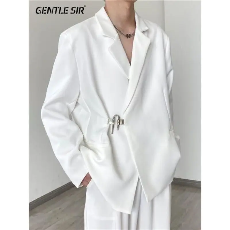 

Casual suit jacket for men in spring and summer, design that is niche. Instagram trendy and handsome men's white suit