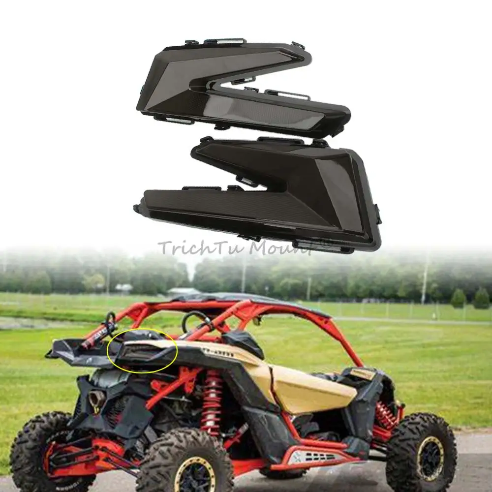 1Pair Tail Light Rear Taillight Tail Light Assembly Led Rear Taillight Compatible With Can-Am Maverick X3/Max X3 2017-2026 Smoke
