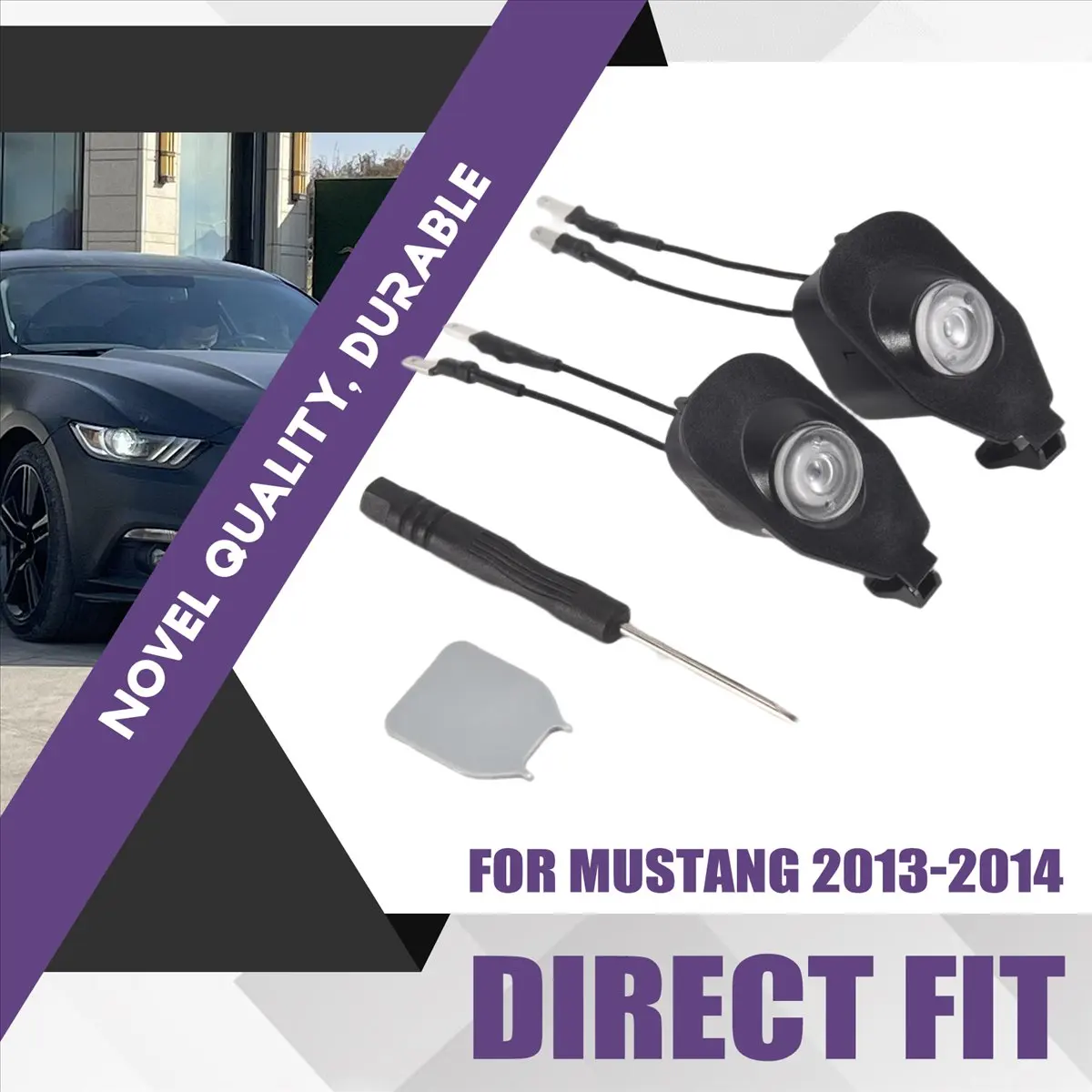 For ford Mustang 2013-2022 LED Side Puddle Welcome Courtesy Lights Main in Car Light