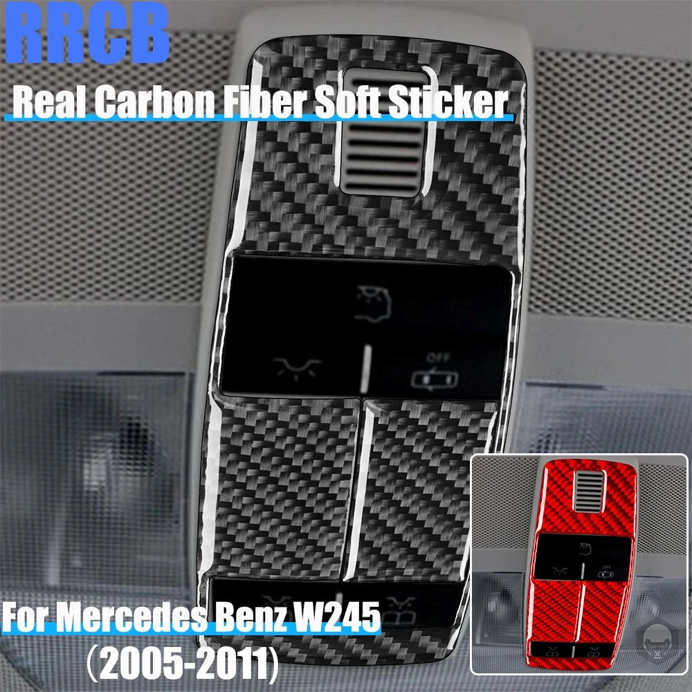

Carbon Fiber Car Accessories Reading Light Button Soft Sticker For Mercedes Benz W245 B-Class 2005 2006 2007 2008 2009 2010 2011