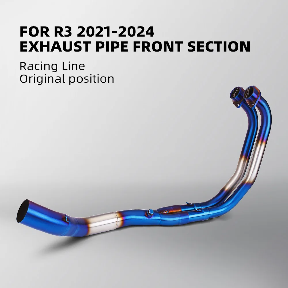 

Slide in R3 FZ07 2014-2024 XSR700 stainless steel front link middle connection motorcycle exhaust system