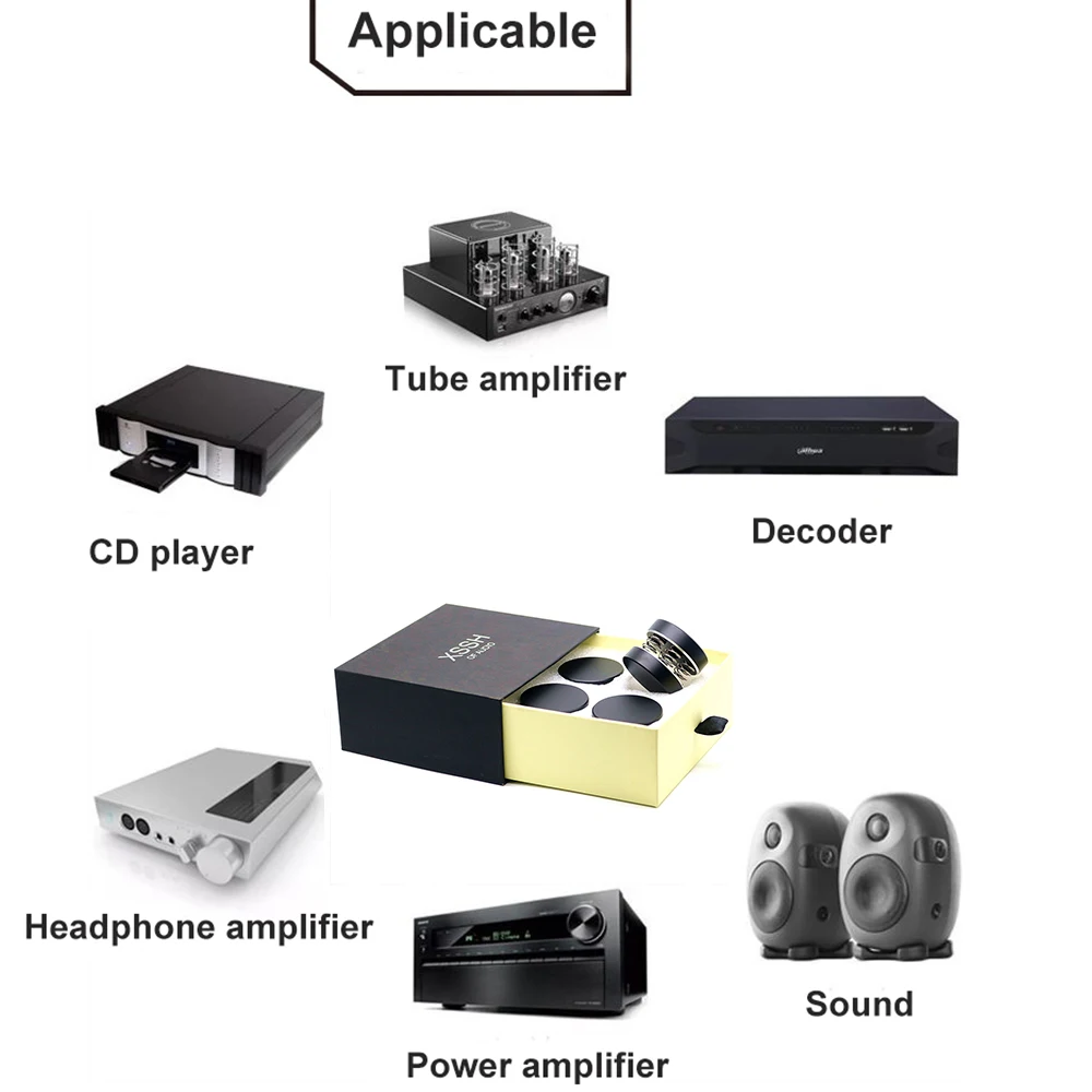 4 قطعة/8 قطعة جديد أسود XSSH صوتي صدمة المسامير الربيع التخميد وسادة HIFI الوقوف قدم المتكلم سبايك الصوت CD مكبر للصوت AI وسادة للقدم