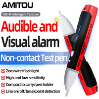 AMITO 1AC-D Non-contact Electric Induction Tester Pen Detectors Electric Socket Indicator Voltage Sensor AC 110V 220V LED Light