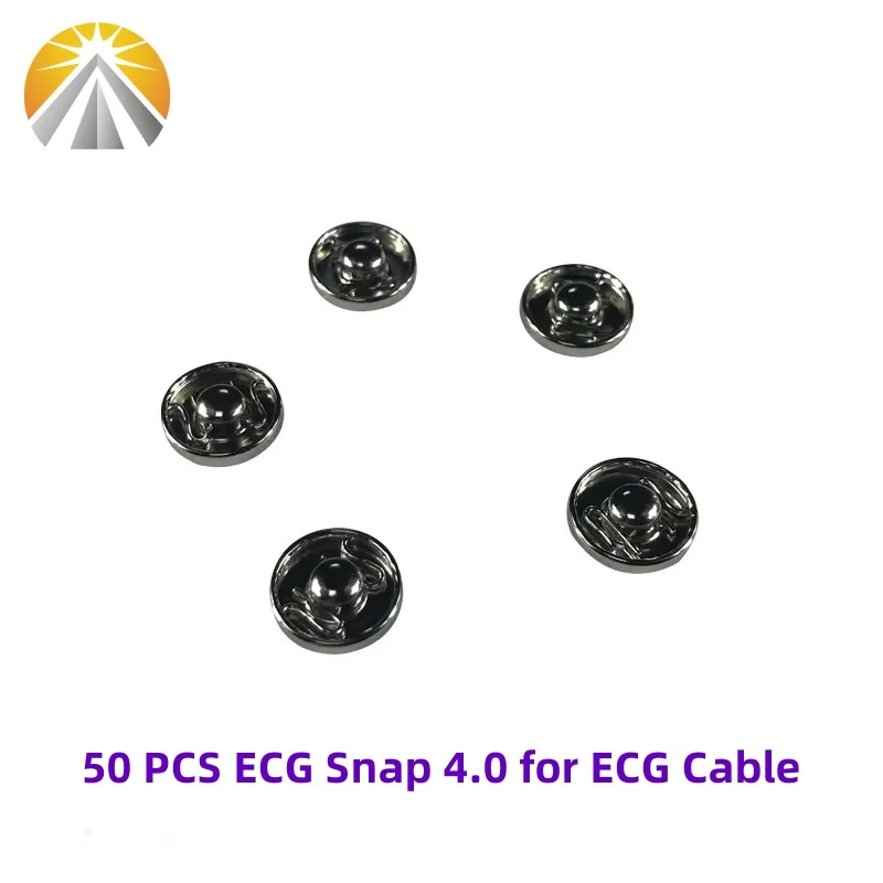 Broche de presión de 4,0 ECG para Cable ECG, extremo a presión, 50 unidades por lote