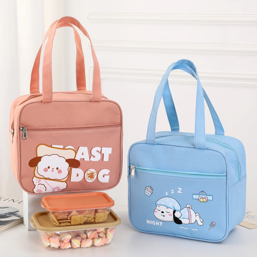Lunch box bag - insulated handbag - children's cartoon - student lunch bag - thick aluminum film