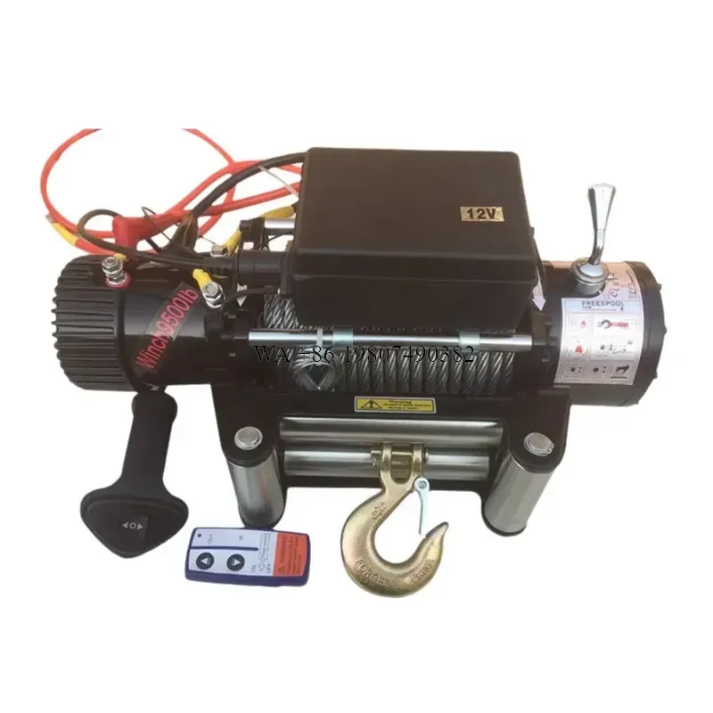 wmwmnu for Car Off-Road Vehicle Self-Rescue Winch with Onboard Mini Crane 24V 220V Hoist 12V Wireless Remote