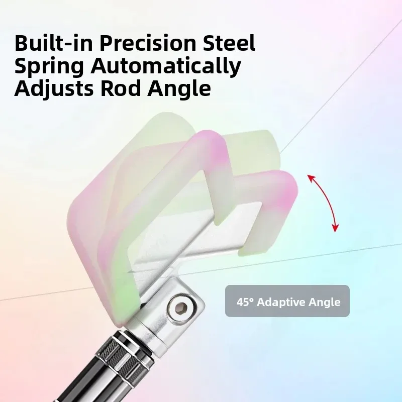 Luminous Rebound Aluminum Alloy Silicon Head Platform Fishing Rod Stand Screw Anti-slip Y-shaped Universal 8mm Durable
