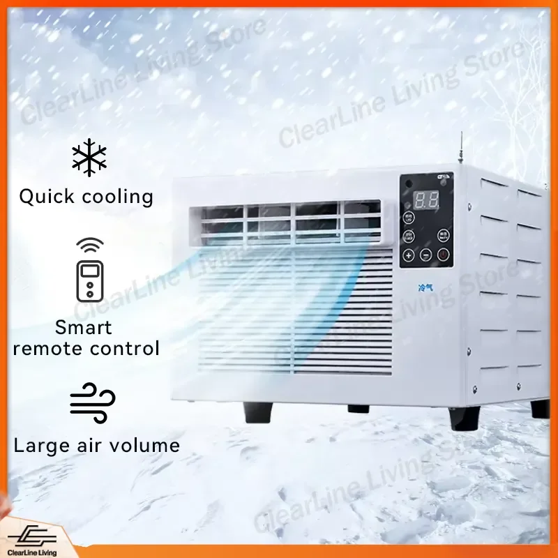 Mini Portable Air Conditioner 2000 BTU Battery Powered Small Window AC Unit 110V 220V for Home Hotel Outdoor Camping Personal