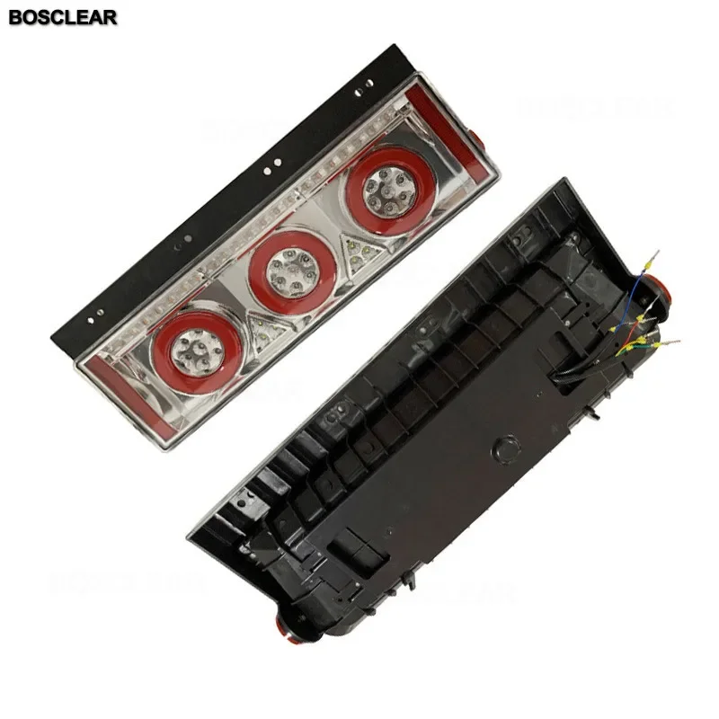 2x Waterproof Trailer Lorries Boat Truck Car LED Tail Lights 24V Rear Lights Stop Turn Signal Lamp Extra Lights Brake Rear Light