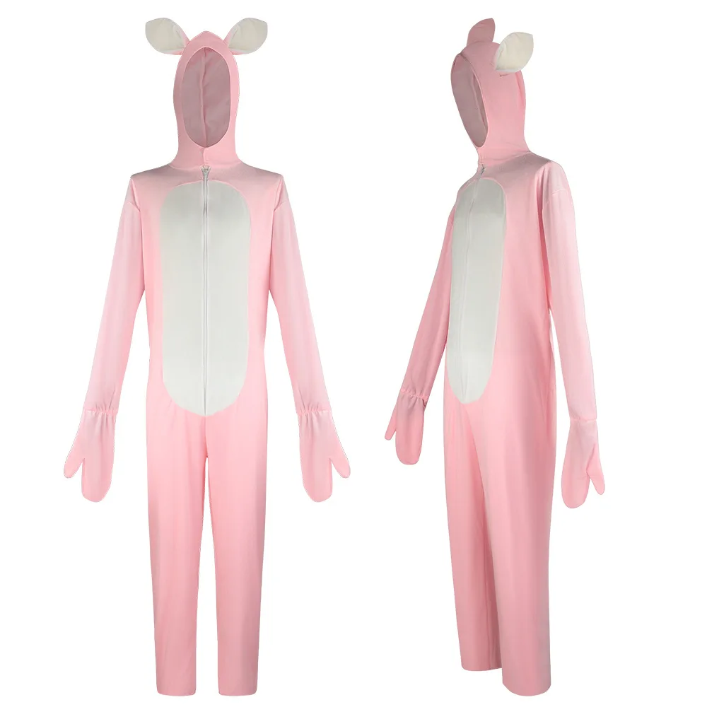 Adulte rose lapin Spwear Costume loween scène accessoires Performance vêtements Animal thème Cosplay tenue dames Faionable...