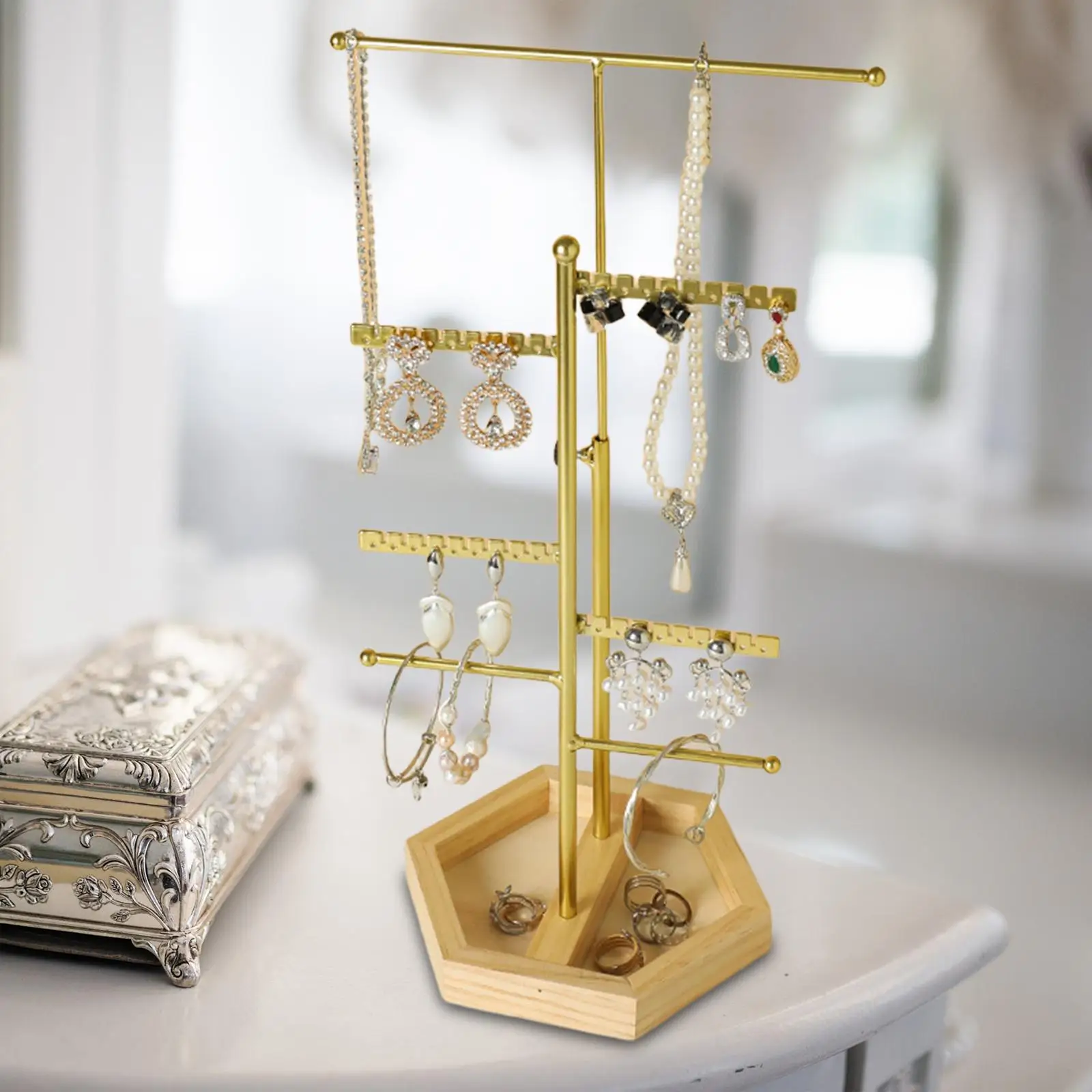 

Jewelry Organizer for Women Multifunction Height Adjustable Necklace Holder