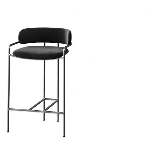 Chaises de Bar Nordiques en Fer Forgé, Meubles de Cuisine Modernes et Minimalistes, Tabouret Haut Créatif avec Accoudoir à 73 Dossiers