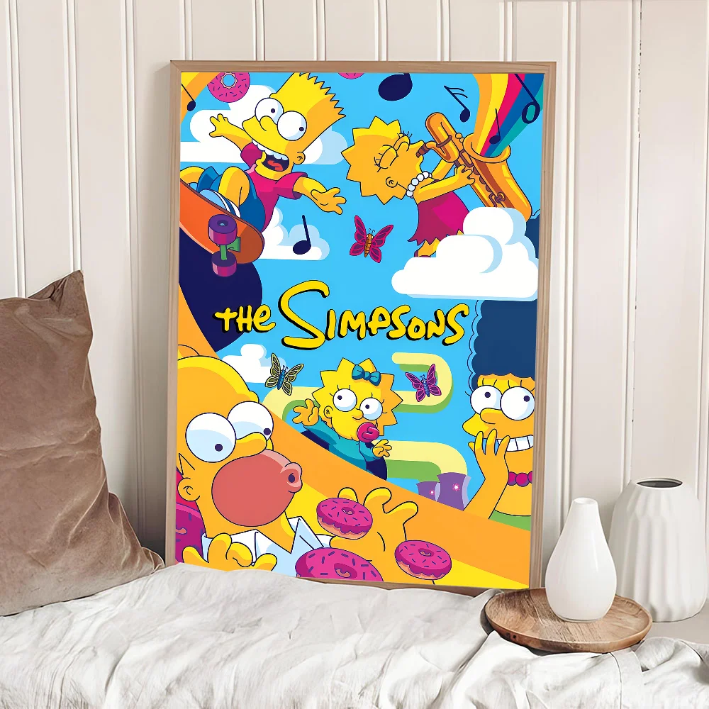 Cartoon T-The Cool S-Simpsons Classic Anime Poster Waterproof Paper Sticker Coffee House Bar Room Wall Decor