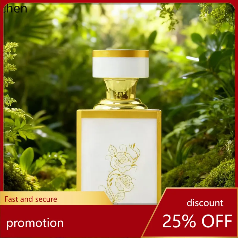 

HXL Crystal Essential Oil Bottle with White Gold Trim for Perfume Decanting Decoration