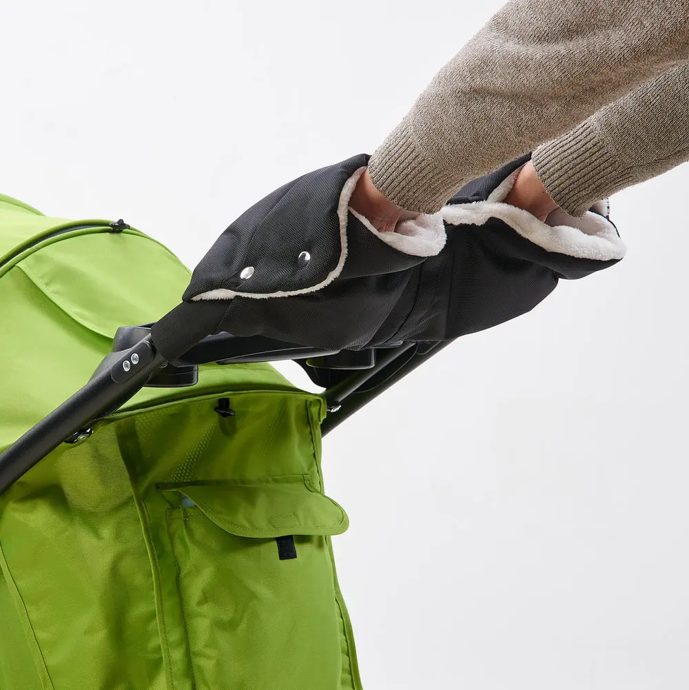 

Windproof Stroller Gloves Warm Plush Lined Hand Warmer for Handlebar Anti Freeze Winter Use High Quality Stroller Accessories