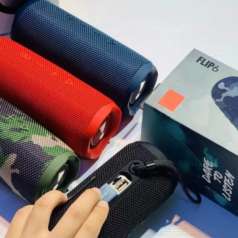 مكبر صوت Flip6 متعدد الوظائف بلوتوث ، مضخم صوت محمول مقاوم للماء في الهواء الطلق ، مكبرات صوت مزدوجة شبكية منزلية لاسلكية ، صوت TWS