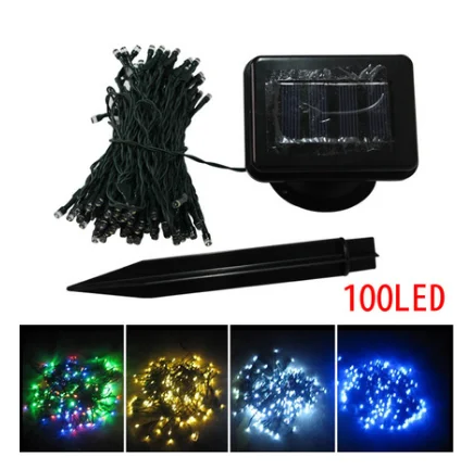 100 Led Solar Fairy Lights Outdoor Garden Waterproof Street Garland Houses decorazioni natalizie String Light Strip Chain