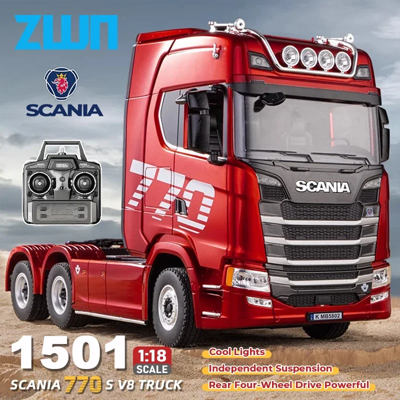 

HUINA 1501 1/18 Радиоуправляемый грузовик с подсветкой 2,4G 4WD Полномасштабный 19-канальный автомобиль с дистанционным управлением из сплава Тяжелый грузовик Модель прицепа Игрушка для подарка ребенку