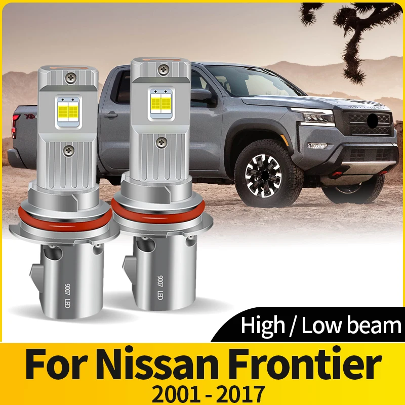 

2PCS LED 9007 HB5 Headlight HI/LO Beam LED Car Headlamp Bulbs 12V Super Bright 6500K Turbo Fan CSP For Nissan Frontier 2001-2017