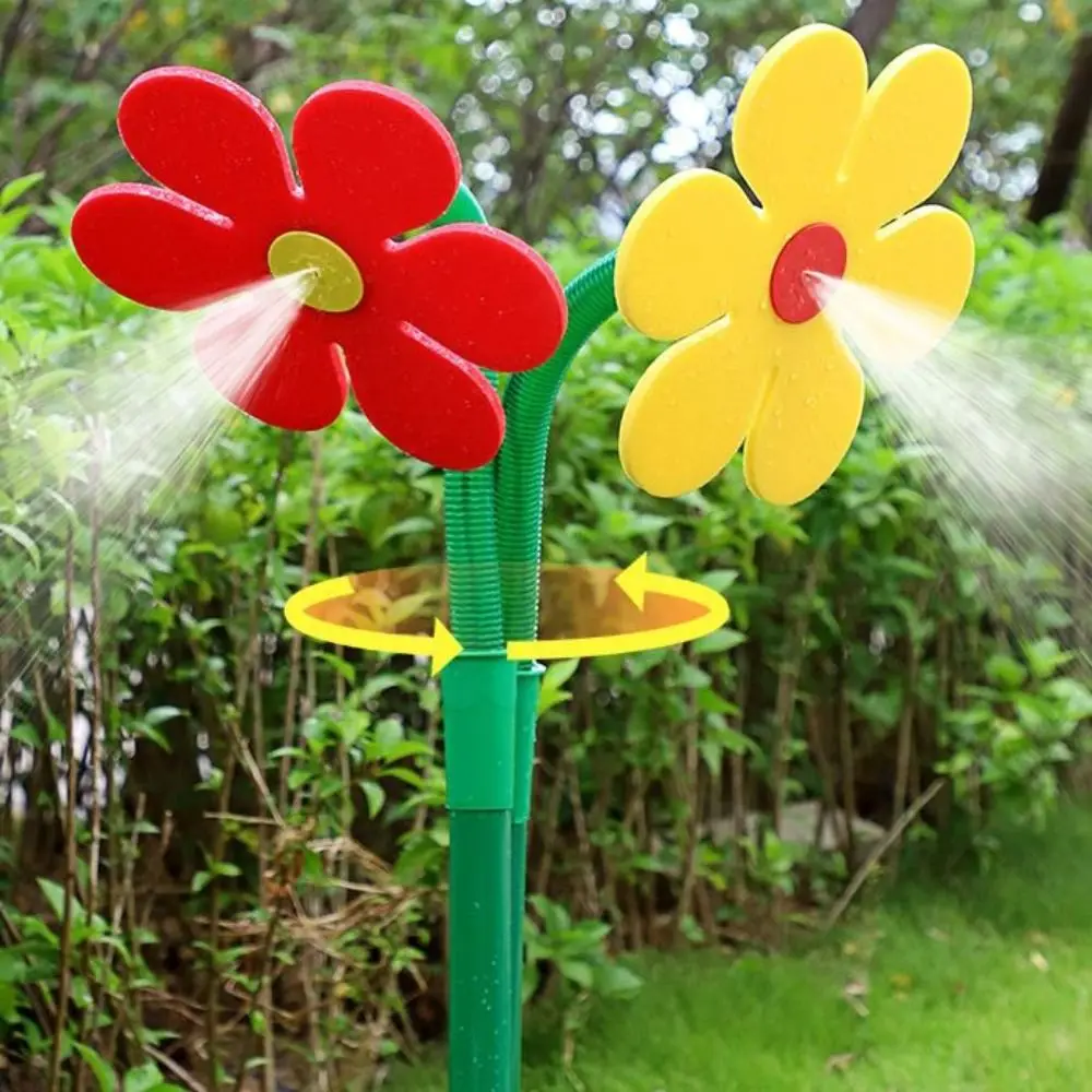 Flower Shape Crazy Spin Sprinkler 720 Rotating Funny Dancing Daisy Sprinklers Automatic Creative Water Spray Yard Lawn Watering