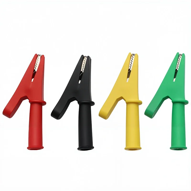 30A Alligator Clip Battery Test Clip Crocodile Clamps with 4mm Jack for Multimeter Pen Cable Probes Banana Plug