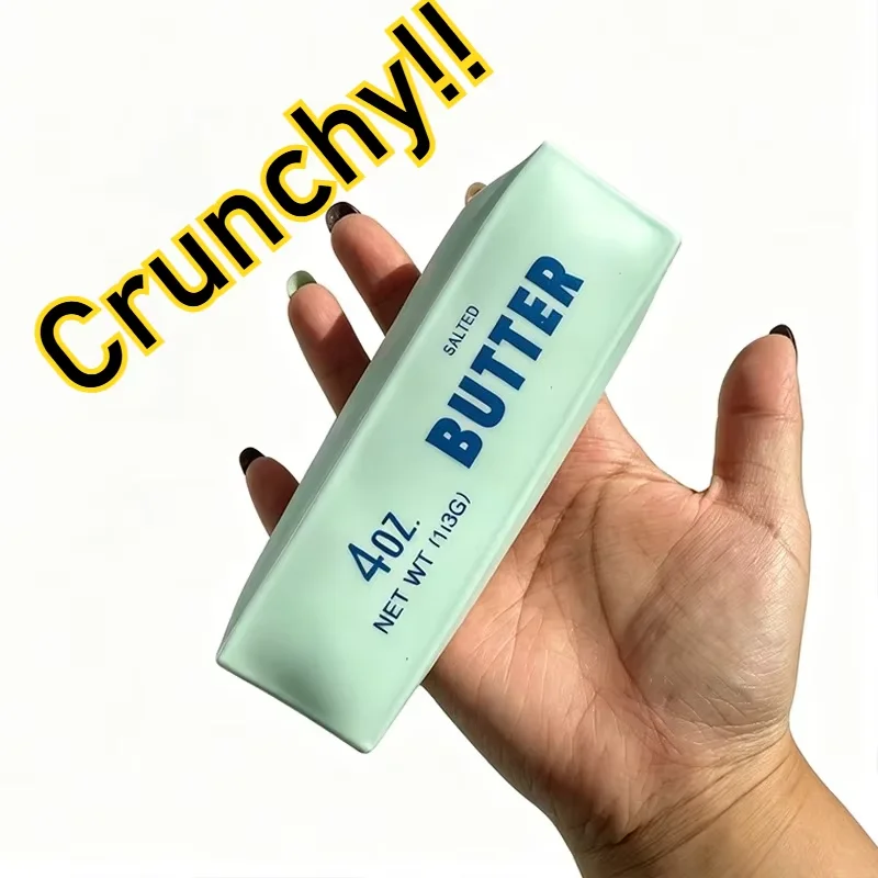 Knuspriger Butter-Stick Quetschspielzeug Stressball Fidget Squeeze Spielzeug Runde Blöcke Gefüllt ASMR Anti-Stress Handentspannung Geschenke