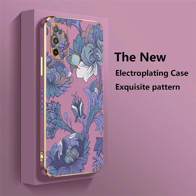 السيليكون للصدمات جراب هاتف ل ممن لهم A37 A36 A35 A33 2020 A32 A31 A54 A53S A53 A52 A39 A38 لينة بولي يوريثان خمر زهرة طباعة غطاء